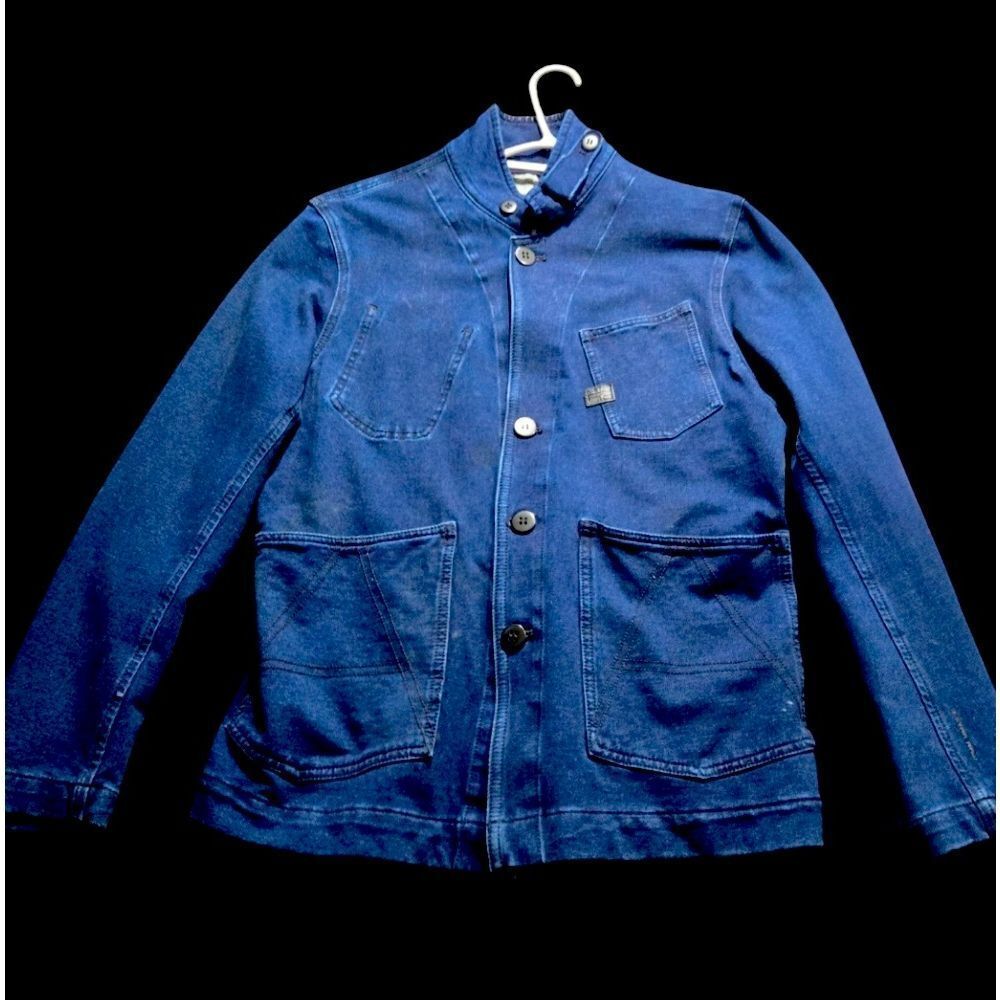 Men's Blue Casual Button-Up Jacket